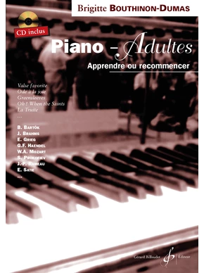 Piano-Adultes. Volume 1 Apprendre ou recommencer - audio inclus